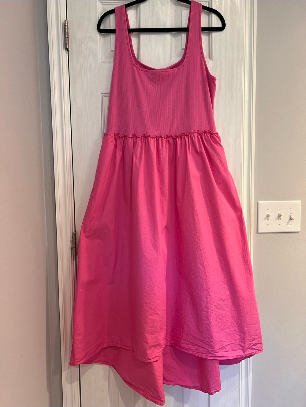A New Day Bright Pink Midi Tank Dress